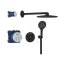 Grohe Grohtherm SmartControl Zestaw prysznicowy termostatyczny podtynkowy z deszczownicą phantom black 34863KF0 - zdjęcie 1