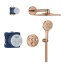 Grohe Grohtherm SmartControl Zestaw prysznicowy termostatyczny podtynkowy z deszczownicą warm sunset 34863DA0 - zdjęcie 2