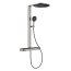 Grohe Spa Rainshower Aqua Pure Zestaw prysznicowy termostatyczny natynkowy z deszczownicą przepływ 15 l/min stal nierdzewna 101680DC00 - zdjęcie 2