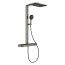 Grohe Spa Rainshower Aqua Pure Zestaw prysznicowy termostatyczny natynkowy z deszczownicą przepływ 8,7 l/min brushed hard graphite 100961AL00 - zdjęcie 2