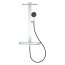 Grohe Spa Rainshower Aqua Pure Zestaw prysznicowy termostatyczny natynkowy z deszczownicą przepływ 8,7 l/min czarny/chrom 100961KI00 - zdjęcie 4