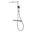 Grohe Spa Rainshower Aqua Pure Zestaw prysznicowy termostatyczny natynkowy z deszczownicą przepływ 8,7 l/min czarny/chrom 100961KI00 - zdjęcie 5