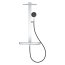 Grohe Spa Rainshower Aqua Pure Zestaw prysznicowy termostatyczny natynkowy z deszczownicą przepływ 8,7 l/min czarny/chrom 100964KI00 - zdjęcie 4