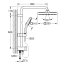 Grohe Vitalio Comfort 250 Zestaw prysznicowy natynkowy z deszczownicą matte black 266982431 - zdjęcie 2