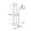 Grohe Vitalio Start 100 Zestaw prysznicowy natynkowy chrom 26032000 - zdjęcie 2