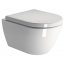 GSI Pura Zestaw Toaleta WC podwieszana 55x36 cm SwirlFlush bez kołnierza wewnętrznego z deską sedesową wolnoopadającą i elementami montażowymi, biały 881511+MS86CN11+FISR2 - zdjęcie 2