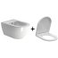 GSI Pura Zestaw Toaleta WC podwieszana 55x36 cm SwirlFlush bez kołnierza wewnętrznego z deską sedesową wolnoopadającą i elementami montażowymi, biały 881511+MS86CN11+FISR2 - zdjęcie 1