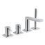 Hansa Stela Bateria nawannowa 4-otworowa chrom 57302021 - zdjęcie 1