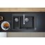 Hansgrohe C51 Combi Zestaw Zlewozmywak granitowy półtorakomorowy 77x51 cm + bateria kuchenna + syfon czarny/chrom 43220000 - zdjęcie 4