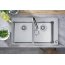 Hansgrohe C71 Combi Zestaw Zlewozmywak stalowy dwukomorowy 86,5x50 cm + bateria kuchenna + syfon chrom 43203000 - zdjęcie 2