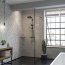 Hansgrohe Croma Select S Zestaw prysznicowy termostatyczny natynkowy z deszczownicą czarny chrom szczotkowany 26891340 - zdjęcie 2