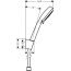 Hansgrohe Crometta 100 Vario/Porter's Zestaw prysznicowy 125 cm chrom/biały 26666400 - zdjęcie 2