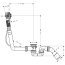 Hansgrohe Exafill S Syfon wannowy z napełnieniem przez przelew + zestaw napełniający chrom 58115180+58117000 - zdjęcie 2