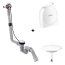 Hansgrohe Exafill S Syfon wannowy z napełnieniem przez przelew + zestaw napełniający biały mat 58115180+58117700 - zdjęcie 1