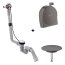 Hansgrohe Exafill S Syfon wannowy z napełnieniem przez przelew + zestaw napełniający czarny chrom szczotkowany 58115180+58117340 - zdjęcie 1