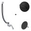 Hansgrohe Flexaplus Syfon wannowy + element zewnętrzny czarny mat 58141180+58185670 - zdjęcie 1