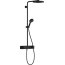 Hansgrohe Pulsify ShowerTablet Select Zestaw prysznicowy natynkowy termostatyczny z deszczownicą czarny mat 24221670 - zdjęcie 1