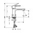 Hansgrohe Rebris E Bateria umywalkowa CoolStart bez korka czarny mat 72554670 - zdjęcie 2