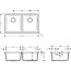 Hansgrohe S51 Zlewozmywak kompozytowy dwukomorowy 82x45 cm szarość betonu 43434380 - zdjęcie 2