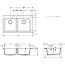 Hansgrohe S51 Zlewozmywak kompozytowy dwukomorowy 88x51 cm szarość betonu 43316380 - zdjęcie 2