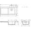 Hansgrohe S51 Zlewozmywak kompozytowy jednokomorowy 105x51 cm szarość betonu 43314380 - zdjęcie 2