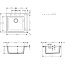 Hansgrohe S51 Zlewozmywak granitowy jednokomorowy 56x51 cm grafitowa czerń 43312170 - zdjęcie 3