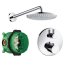 Hansgrohe Zestaw prysznicowy Raidance S 240 AIR termostatyczną Ecostat S z zaworem odcinająco-przełączającym i zestawem podstawowym iBox Universal chrom 27122000 - zdjęcie 1
