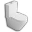 Hatria Daytime Evo Zbiornik WC kompaktowy 39x15x37 cm bez mechanizmu spłukującego dopływ z boku, biały YXGT01 - zdjęcie 2