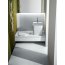 Hatria G-Full Wielofunkcyjna ławka wisząca z toaletą WC i miejscem na umywalkę 120x50 cm lewa, biała YXJX01 - zdjęcie 2