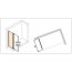 Huppe Aura Elegance 4-kąt Ścianka boczna do drzwi suwanych 1-częściowych ze stałym segmentem SW 90x190 cm profile srebrne matowe szkło sand plus Anti-Plaque 401603.087.316 - zdjęcie 3