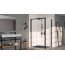 Huppe Classics 2 EasyEntry 4-kąt Ścianka boczna do drzwi suwanych SW 100x200 cm profile czarne Black Edition szkło przezroczyste C25405123321 - zdjęcie 1