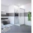Huppe Classics 2 EasyEntry 4-kąt Ścianka boczna do drzwi suwanych 20-120x50-200 cm wykonanie na wymiar montaż w płaszczyźnie profile czarne Black Edition szkło przezroczyste C25481123321 - zdjęcie 1