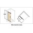 Huppe Classics 2 EasyEntry 4-kąt Wejście narożnikowe drzwi suwane 2-częściowe (1/2) 70-125x120-200 cm wykonanie na wymiar mocowanie lewe profile czarne Black Edition szkło privatima C25180123373 - zdjęcie 3