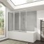 Huppe Combinett 2 Parawan nawannowy 3-częściowy składany 140x140 cm profile srebrny mat szkło przezroczyste AC0401087321 - zdjęcie 1