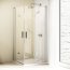 Huppe Design Pure Drzwi prysznicowe składane 90x200 cm lewe profile srebrny mat szkło Sand 8P0810087315 - zdjęcie 1