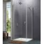 Huppe Design Pure Drzwi prysznicowe uchylne 80x200 cm profile srebrny mat szkło Sand Plus z powłoką Anti-Plaque 8P0604087316 - zdjęcie 1