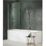 Huppe Design Pure Parawan nawannowy 2-częściowy składany 100x150 cm lewy profile srebrny mat szkło przezroczyste z powłoką Anti-Plaque 8P2301087322 - zdjęcie 1