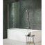 Huppe Design Pure Parawan nawannowy 2-częściowy składany 100x150 cm profile srebrny połysk szkło przezroczyste 8P2401087321 - zdjęcie 1