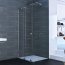 Huppe Xtensa Pure Drzwi prysznicowe przesuwne 80x200 cm profile srebrny połysk szkło popielate z powłoką Anti-Plaque XT1302069368 - zdjęcie 2
