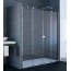 Huppe Xtensa Pure 4-kąt Drzwi prysznicowe przesuwne 2-częściowe z 2 stałymi segmentami 140-180x200,1-220 cm, wykonanie na wymiar, profile czarne black edition, szkło lustrzane Anti-Plaque XT1082.123.381 - zdjęcie 1
