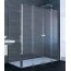 Huppe Xtensa Pure 4-kąt Ścianka boczna do drzwi przesuwnych 2-częściowych z 2 stałymi segmentami 20-110x120-200 cm wykonanie na wymiar profile srebrny połysk szkło przezroczyste Anti-Plaque XT1880.069.322 - zdjęcie 1