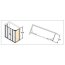 Huppe Xtensa Pure 4-kąt Ścianka boczna do drzwi przesuwnych 2-częściowych z 2 stałymi segmentami 20-110x200,1-220 cm wykonanie na wymiar profile srebrny połysk szkło lustrzane XT1881.069.380 - zdjęcie 3