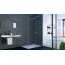 Huppe Xtensa Pure częściowo w ramie 4-kąt Ścianka boczna do Walk-In drzwi przesuwnych 1-częściowych 70x200 cm profile czarne black edition szkło lustrzane XT0305.123.380 - zdjęcie 2