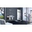 Huppe Xtensa Pure Walk-in częściowo w ramie 4-kąt Drzwi prysznicowe przesuwne 1-częściowe ze stałym segmentem 98-100x200 cm prawe mocowanie profile czarne black edition szkło lustrzane Anti-Plaque XT0201.123.381 - zdjęcie 2