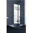 Huppe Xtensa Pure Walk-in częściowo w ramie 4-kąt Drzwi prysznicowe przesuwne 1-częściowe ze stałym segmentem 100-180x190-200 cm, prawe mocowanie, wykonanie na wymiar, profile czarne black edition, szkło lustrzane XT0280.123.380 - zdjęcie 1