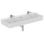 Ideal Standard Conca Umywalka wisząca lub meblowa 120x45 cm z przelewem z 2 otworami na baterię biała T383901 - zdjęcie 2