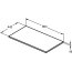 Ideal Standard Connect Air Blat podumywalkowy 80,4x44,2x1,8 cm, ciemnobrązowy mat/biały mat E0849VY - zdjęcie 2