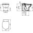 Ideal Standard Contour 21 Miska WC stojąca Rimless bez kołnierza 52,5x37,5 cm, biała S312601 - zdjęcie 3