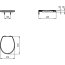 Ideal Standard Eurovit Deska sedesowa wolnoopadająca 44x37 cm, biała W303001 - zdjęcie 3