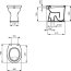 Ideal Standard Eurovit Miska WC stojąca 46,5x36 cm z półką, biała V313101 - zdjęcie 3